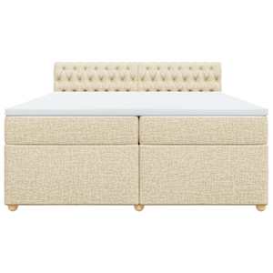 Box spring postel s matrací krémová 200x200 cm textil - obrázek 6