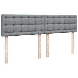 Box spring postel s matrací světle šedá 200 x 200 cm textil - obrázek 12