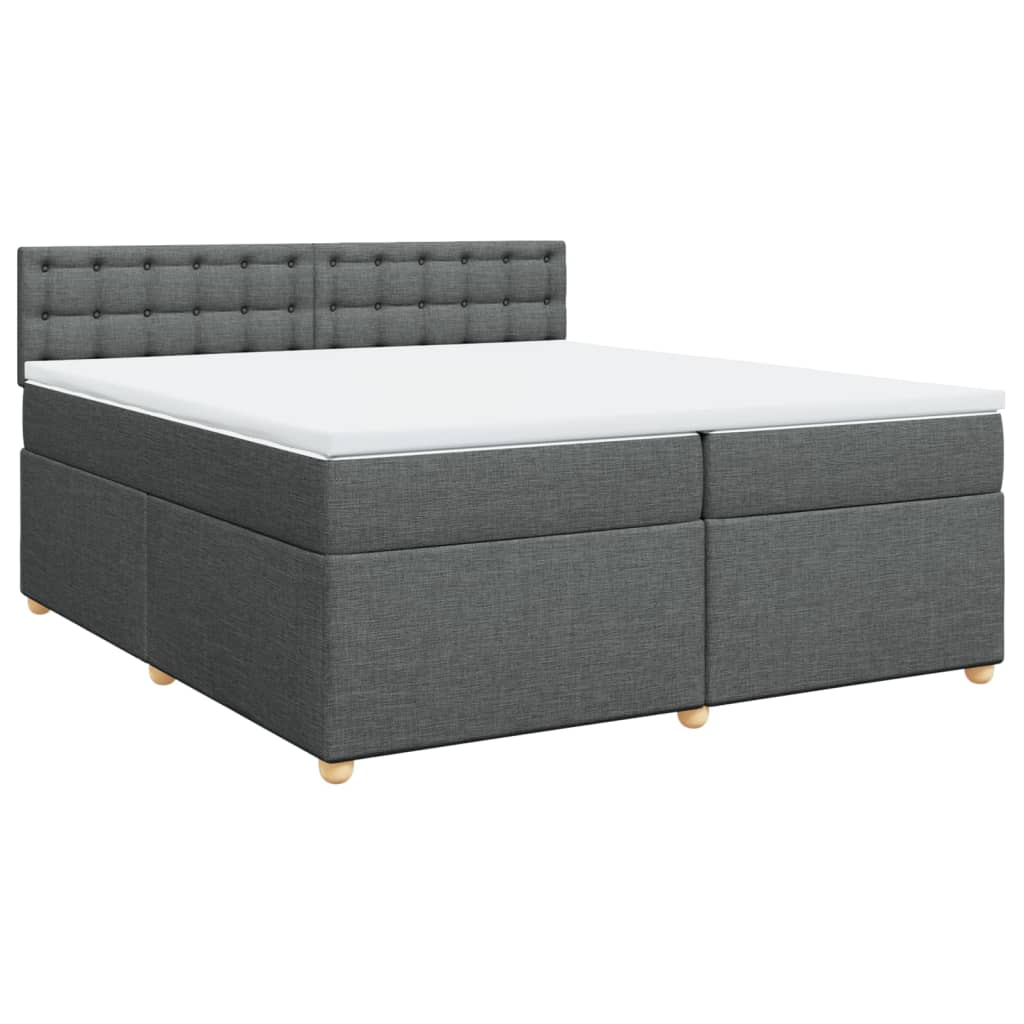 Thumbnail - vidaXL Boxspringbett mit Matratze Dunkelgrau 200x200 cm Stoff