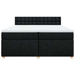 Box spring postel s matrací černá 200x200 cm textil - obrázek 6