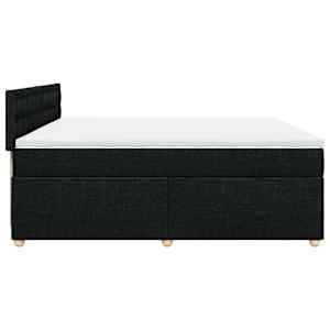 Box spring postel s matrací černá 200x200 cm textil - obrázek 7