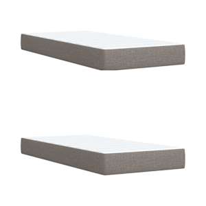 Box spring postel s matrací taupe 200x200 cm textil - obrázek 8