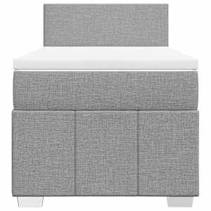 Box spring postel s matrací světle šedá 80 x 200 cm textil - obrázek 6