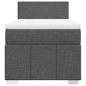 Box spring postel s matrací tmavě šedá 80 x 200 cm textil - obrázek 6