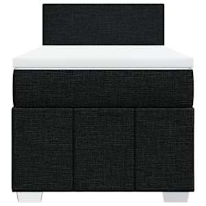 Box spring postel s matrací černá 80 x 200 cm textil - obrázek 6