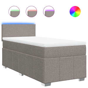 Box spring postel s matrací taupe 80x200 cm textil - obrázek 2