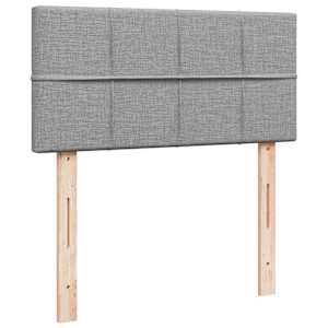 Box spring postel s matrací světle šedá 80 x 200 cm textil - obrázek 12