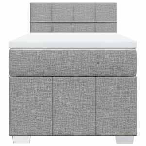 Box spring postel s matrací světle šedá 80 x 200 cm textil - obrázek 6