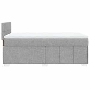Box spring postel s matrací světle šedá 80 x 200 cm textil - obrázek 7