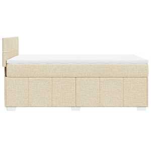 Box spring postel s matrací krémová 80 x 200 cm textil - obrázek 7