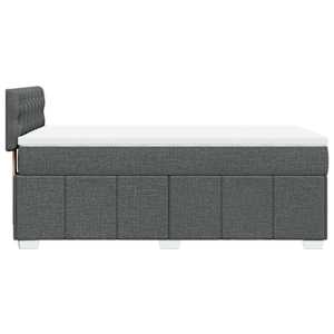 Box spring postel s matrací tmavě šedá 80 x 200 cm textil - obrázek 7