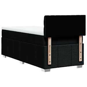 Box spring postel s matrací černá 80 x 200 cm textil - obrázek 8