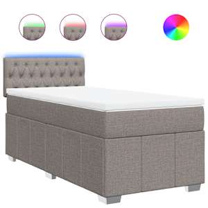 Box spring postel s matrací taupe 80x200 cm textil - obrázek 2
