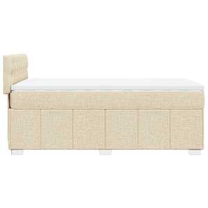 Box spring postel s matrací krémová 80 x 200 cm textil - obrázek 7