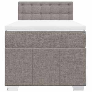 Box spring postel s matrací taupe 80x200 cm textil - obrázek 6