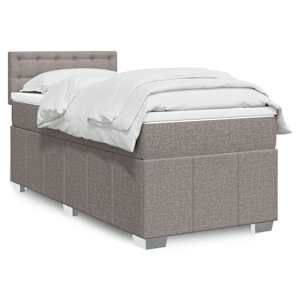 Box spring postel s matrací taupe 80x200 cm textil - obrázek 1