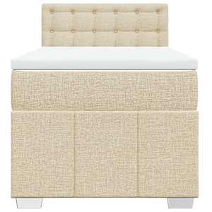 Box spring postel s matrací krémová 80 x 200 cm textil - obrázek 6