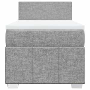 Box spring postel s matrací světle šedá 90x190 cm textil - obrázek 6