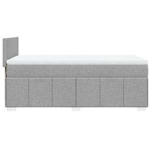 Box spring postel s matrací světle šedá 90x190 cm textil - obrázek 7