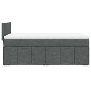 Box spring postel s matrací tmavě šedá 90x190 cm textil - obrázek 7