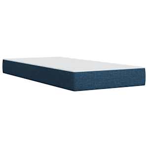 Box spring postel s matrací modrá 90x190 cm textil - obrázek 10