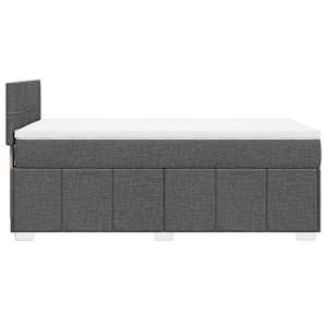 Box spring postel s matrací tmavě šedá 90x190 cm textil - obrázek 7