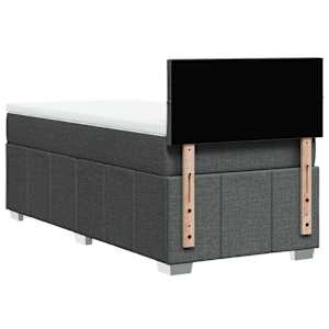 Box spring postel s matrací tmavě šedá 90x190 cm textil - obrázek 8
