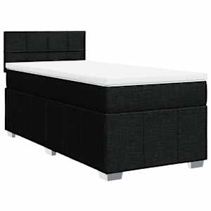 Box spring postel s matrací černá 90x190 cm textil - obrázek 3