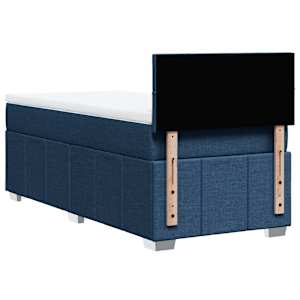 Box spring postel s matrací modrá 90x190 cm textil - obrázek 8