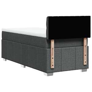 Box spring postel s matrací tmavě šedá 90x190 cm textil - obrázek 8
