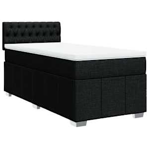 Box spring postel s matrací černá 90x190 cm textil - obrázek 3