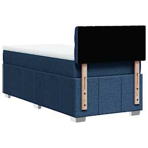 Box spring postel s matrací modrá 90x190 cm textil - obrázek 8