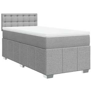 Box spring postel s matrací světle šedá 90x190 cm textil - obrázek 3