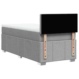 Box spring postel s matrací světle šedá 90x190 cm textil - obrázek 8