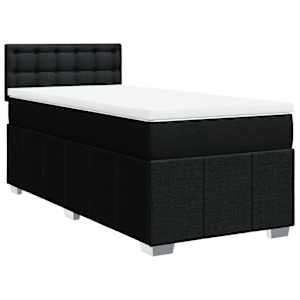 Box spring postel s matrací černá 90x190 cm textil - obrázek 3