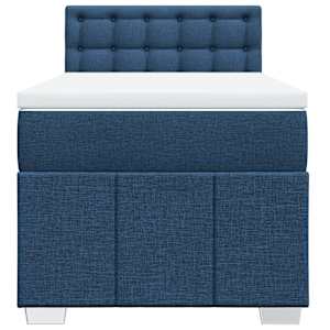 Box spring postel s matrací modrá 90x190 cm textil - obrázek 6