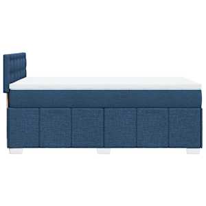 Box spring postel s matrací modrá 90x190 cm textil - obrázek 7