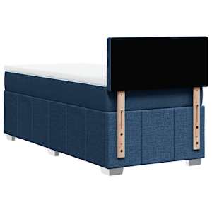 Box spring postel s matrací modrá 90x190 cm textil - obrázek 8