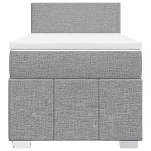 Box spring postel s matrací světle šedá 90x200 cm textil - obrázek 6