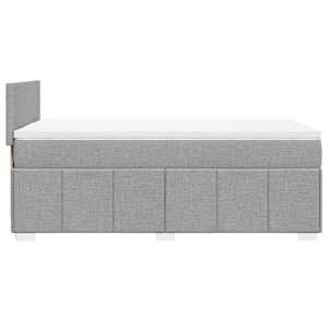 Box spring postel s matrací světle šedá 90x200 cm textil - obrázek 7
