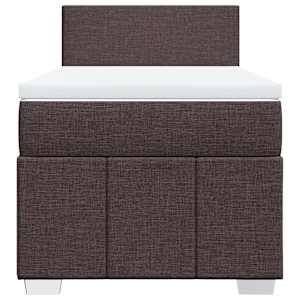 Box spring postel s matrací tmavě hnědá 90x200 cm textil - obrázek 6