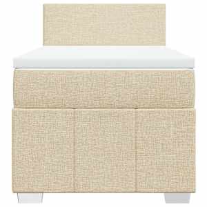 Box spring postel s matrací krémová 90x200 cm textil - obrázek 6