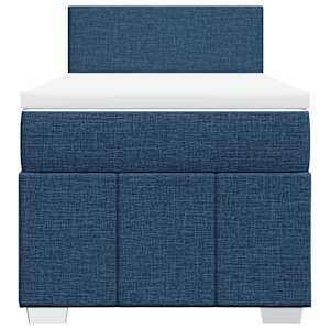 Box spring postel s matrací modrá 90x200 cm textil - obrázek 6