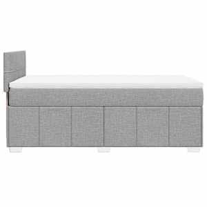 Box spring postel s matrací světle šedá 90x200 cm textil - obrázek 7