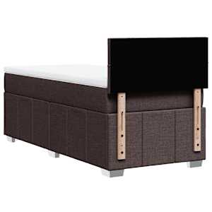 Box spring postel s matrací tmavě hnědá 90x200 cm textil - obrázek 8