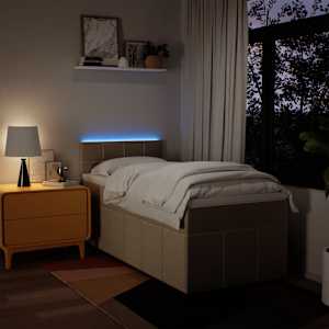 Box spring postel s matrací krémová 90x200 cm textil - obrázek 5