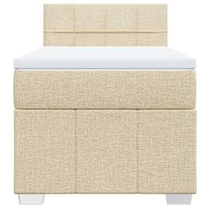 Box spring postel s matrací krémová 90x200 cm textil - obrázek 6