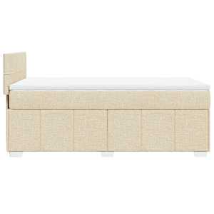 Box spring postel s matrací krémová 90x200 cm textil - obrázek 7