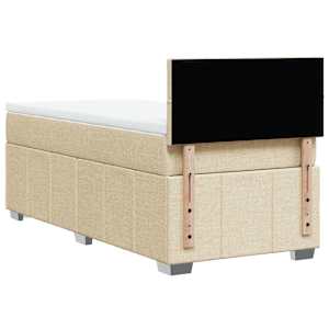 Box spring postel s matrací krémová 90x200 cm textil - obrázek 8
