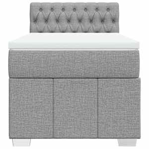 Box spring postel s matrací světle šedá 90x200 cm textil - obrázek 6